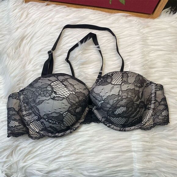 Victoria's Secret Women's Black Lace Multiway Bra 36C Underwired - Picture 1 of 7